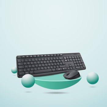 Combo teclado logitech MK235 tamaño estándar